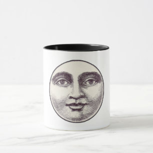 Caneca Vintage homem na lua de cheio
