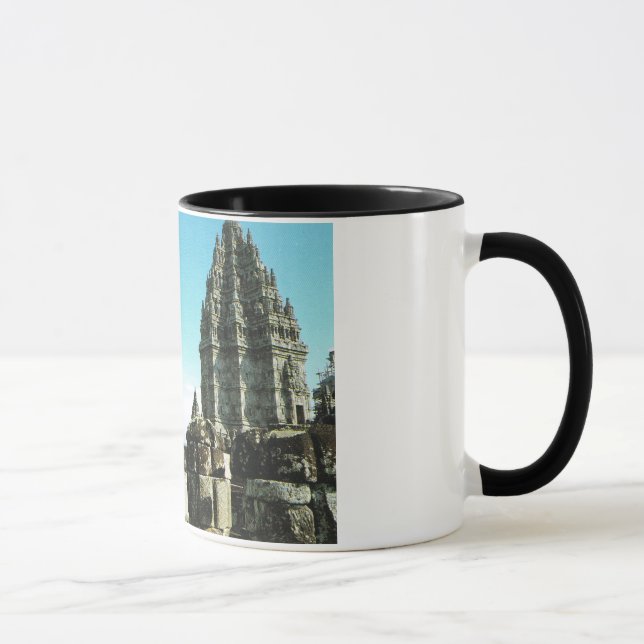 Caneca Vintage Indonésia, Java, templo Hindu de Prabanam, (Direita)