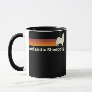 Caneca Vintage Islandês Sheepdog Retro Mãe Pai Cão