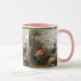 Caneca Vintage Jakob Bogdani Birds em uma paisagem