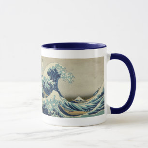 Caneca Vintage Japonês Art, The Excelente Wave by Hokusai