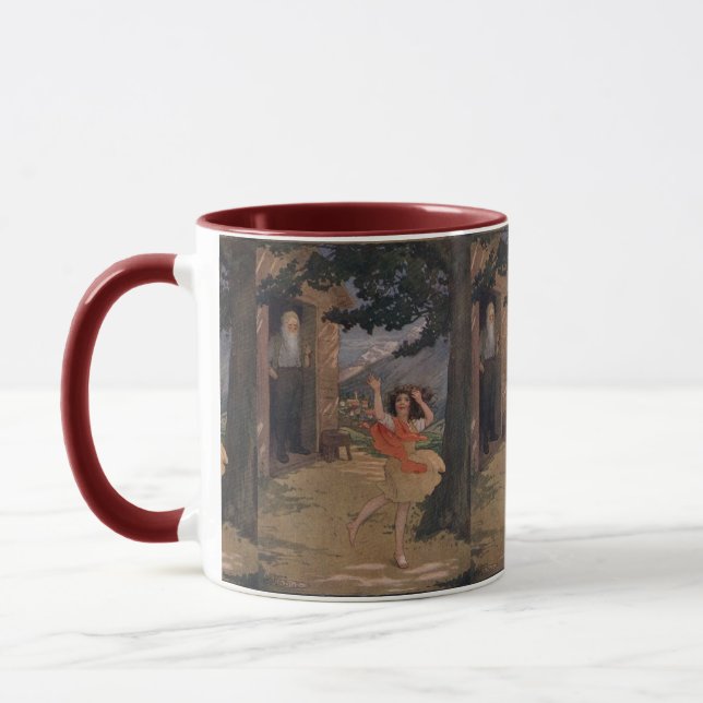 Caneca Vintage Johanna Spyri Heidi, dos Alpes suíços (Esquerda)