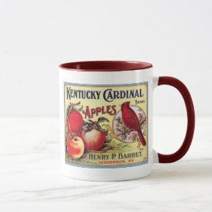 Caneca Vintage Kentucky Cardinal Apples, Henry P Barret,