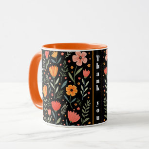 Caneca Vintage Linda Coleção Popular Floral