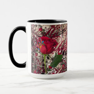 Caneca Vintage moderno cor-de-rosa & caligrafia