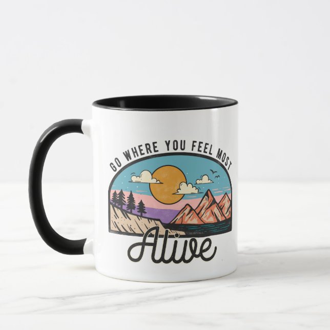 Caneca Vintage Mountain Adventure (Esquerda)