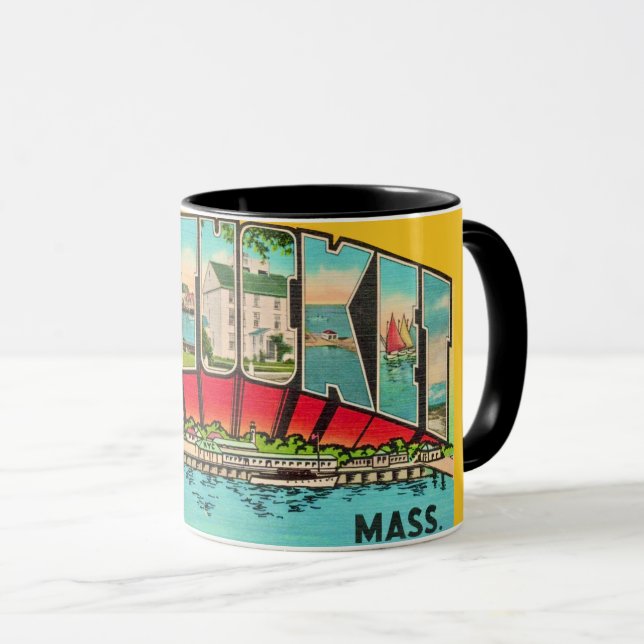 Caneca Vintage Nantucket MA  (Frente Esquerda)