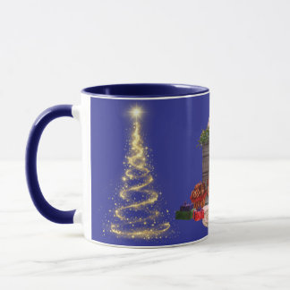 Caneca Vintage Papai Noel & Árvore de Natal - Cabo