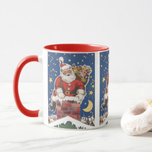 Caneca Vintage Papai Noel, Esta Noite Antes Do Natal