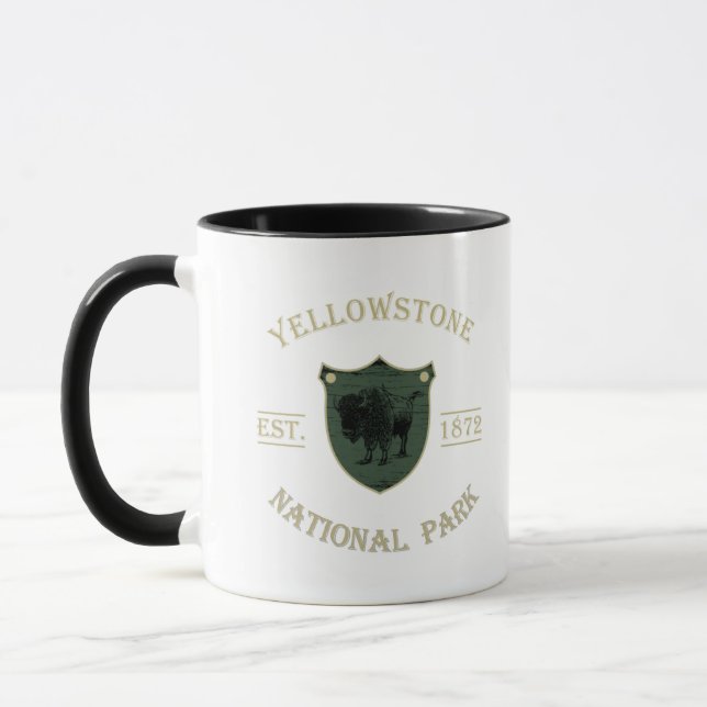 Caneca Vintage Parque Nacional de Yellowstone (Esquerda)
