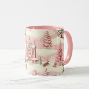 Caneca Vintage Pink Natal