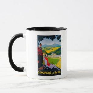 Caneca Vintage PosterEurope de Honore Les Bains