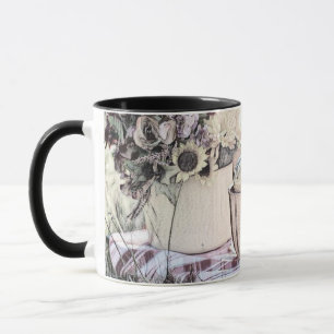 Caneca Vintage Queda Bombas caem cores aquarela