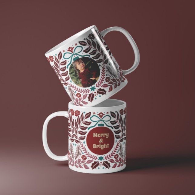 Caneca Vintage Red Floral Personalizado (Criador carregado)