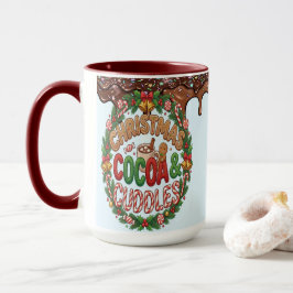 Caneca Vintage Retro Red Candy Cane Wonderland Christmas