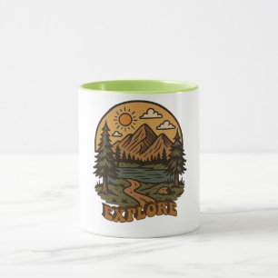 Caneca Vintage/rústico ao ar livre explorar a natureza