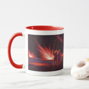 Caneca Vintage Science Fiction Alienígena Red Planet Expl
