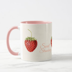 Caneca Vintage Sweet Strawberry Personalizado