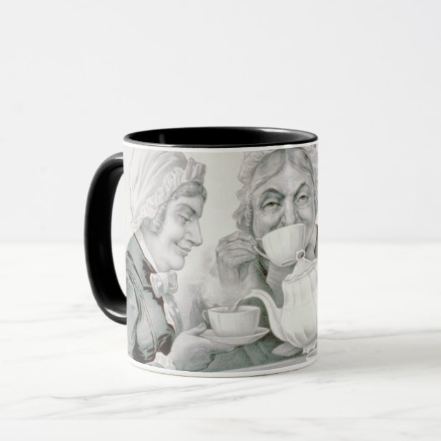 Caneca Vintage Tea Party Amigos, Uma Taça Que Anima (Frente Esquerda)