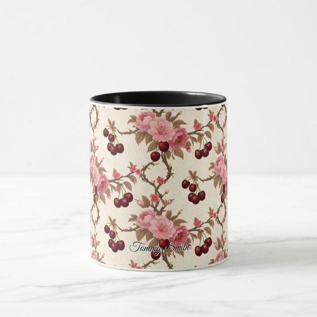 Caneca Vintage Toile Cherry Pattern Mug - Charme Antiquad (Centro)