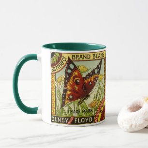 Caneca Vintage Vegetal Label Art, Feijões de Marca Borbo
