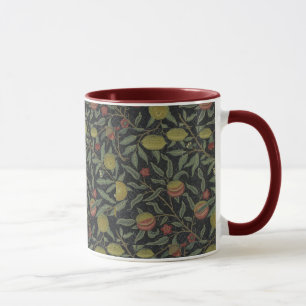 Caneca Vintage Victorian William Morris Fruta Folhas