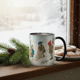 Caneca Vintage Winter Holiday