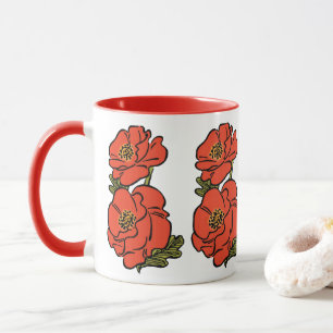 Caneca Vintage Wizard of Oz Red Poppies in Bloom Primaver
