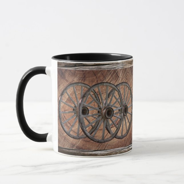 Caneca Vintage Wooden Wagon Wheels Mug (Esquerda)