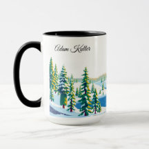 Vintage Yellowstone National Park Winter Forest