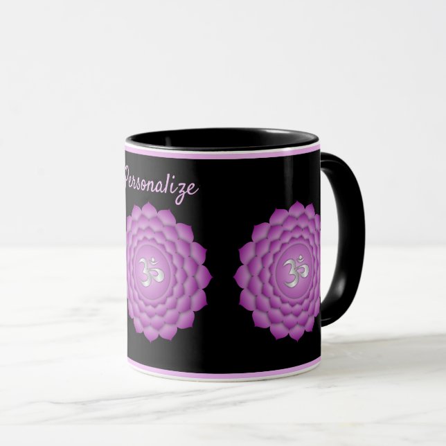 Caneca Violet Chakra Zen Yoga Namaste Personalize (Frente Esquerda)