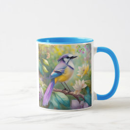 Caneca Violet Tufted Jay Fantasy Bird