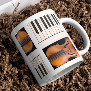 Caneca Violin and piano keys