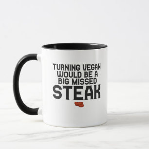 Caneca Virar Vegan seria um grande infeliz bife