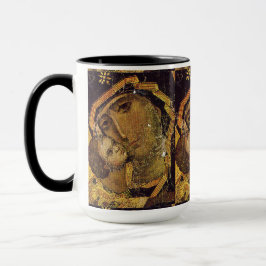Caneca Virgem de Kiev Ucrânia Madonna Mug Closeup
