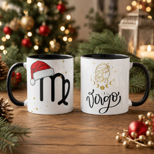 Caneca Virgem de Natal Zodiac Chapéu de Papai Noel