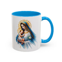 Caneca Virgem Maria Madona Menino Presente Religio