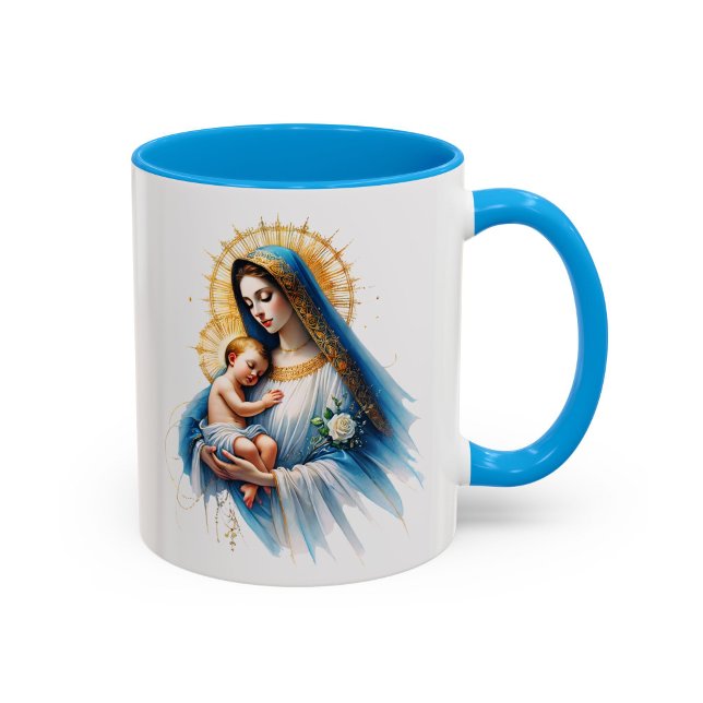 Caneca Virgem Maria Madona Menino Presente Religio (Criador carregado)