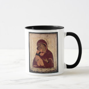 Caneca Virgin de Umilenie de Wladimir, escola de Moscovo