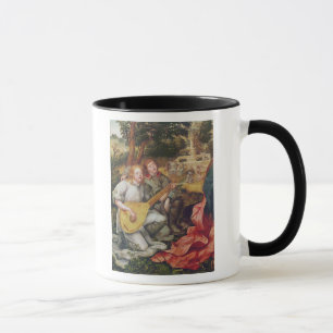 Caneca Virgin e criança com anjos