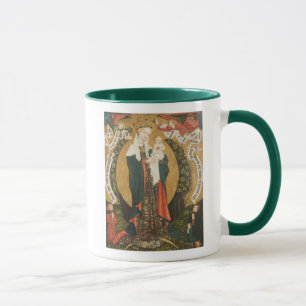 Caneca Virgin e criança em uma lua crescente de Destna