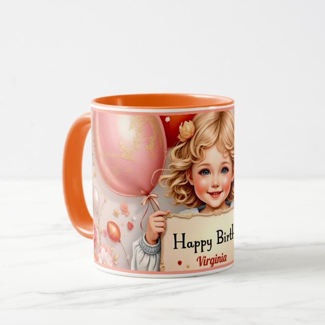 Caneca VIRGINIA ~ Mug personalizado ~ Aniversário ~ (Frente Esquerda)