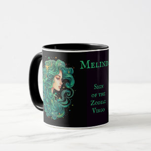 Caneca Virgo Birthday Gift Add Name Coffee Black