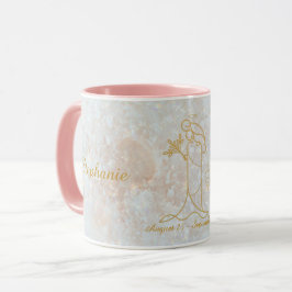 Caneca Virgo Sinal Zodiac Star Monograma Celestial Glitte
