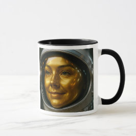 Caneca Visage femme astronaute