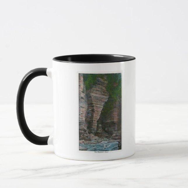 Caneca Visão da cabeça do elefante (Esquerda)