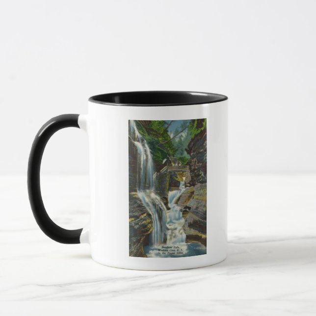 Caneca Visão das paredes do arco-íris e da ponte (Esquerda)