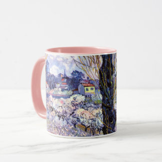 Caneca Visão de Arles, Pomares Flores - Arte Van Gogh
