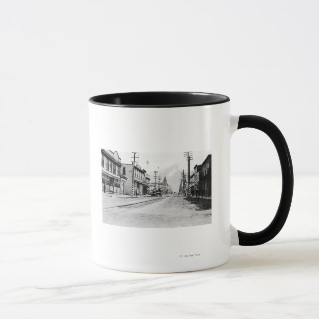 Caneca Visão de Cidade de Skagway, Alasca Fotografia (Direita)