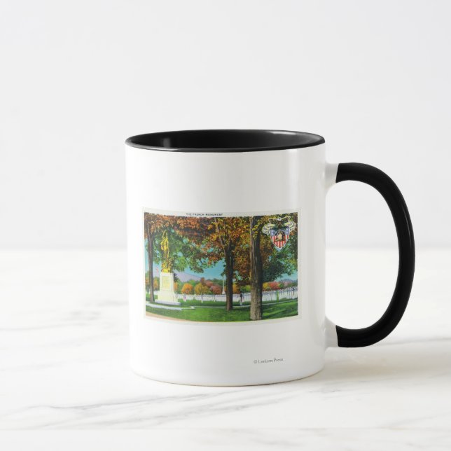 Caneca Visão do Monumento Francês, Soldados em (Direita)